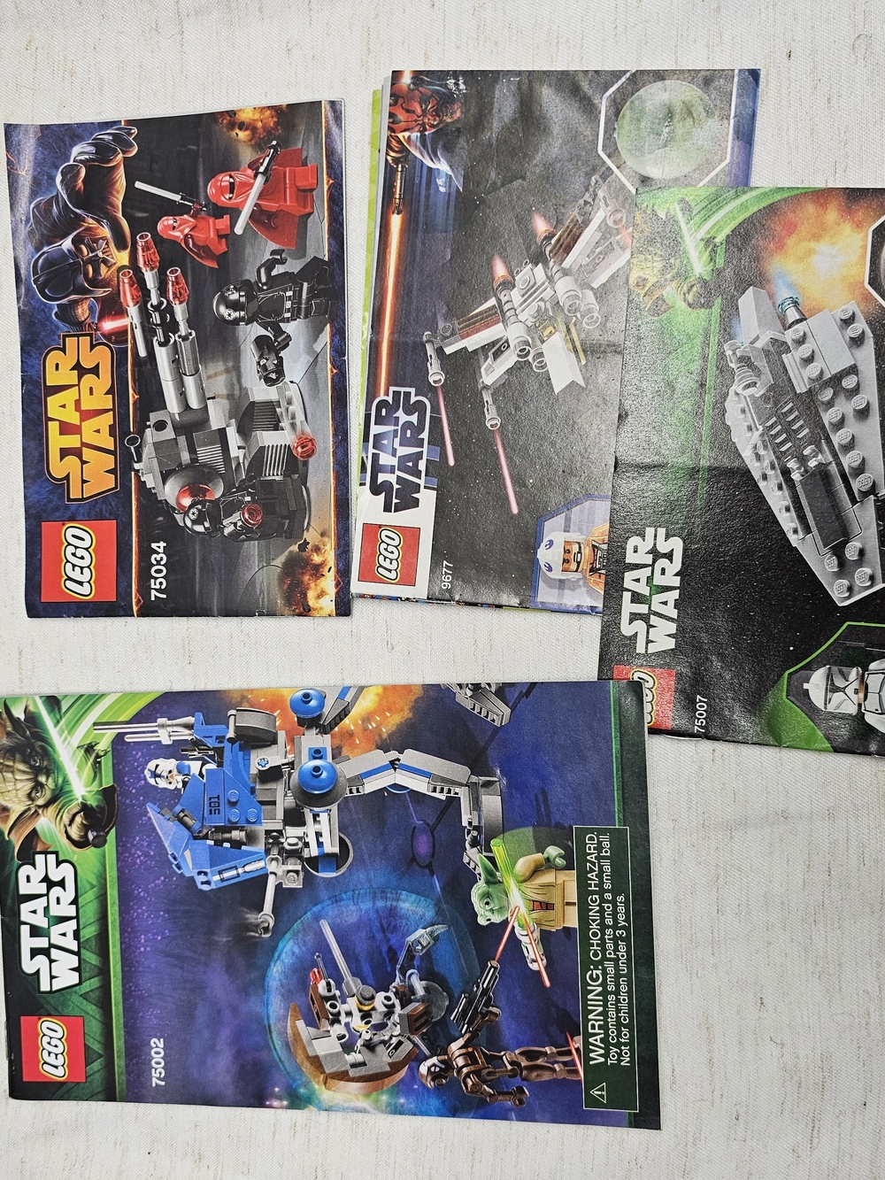 Lego Star Wars Instruction Booklets - Blue, Black, Green, Red